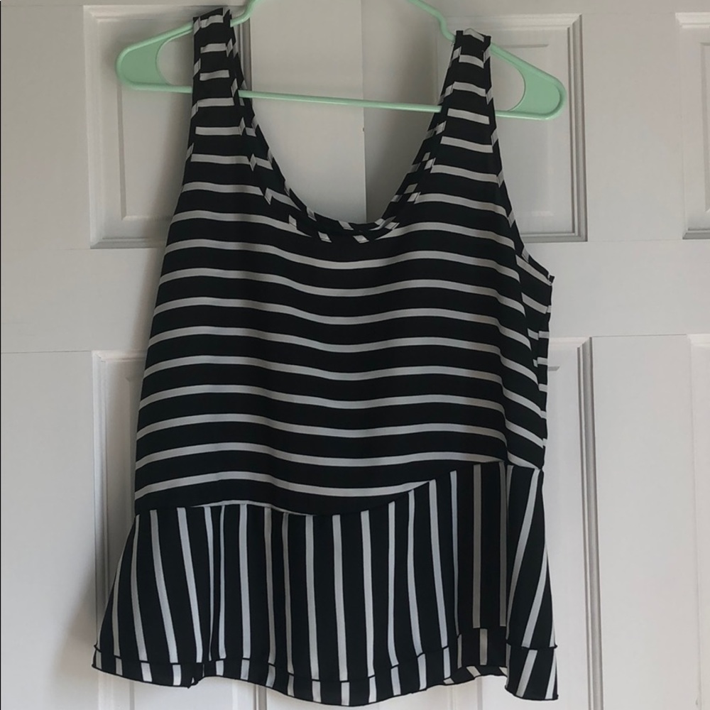 Gap Tank Top with Ruffled Bottom.